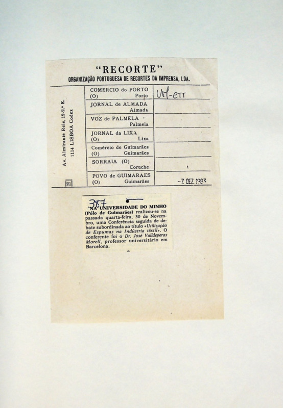  Conferência realizada na Universidade do Minho 