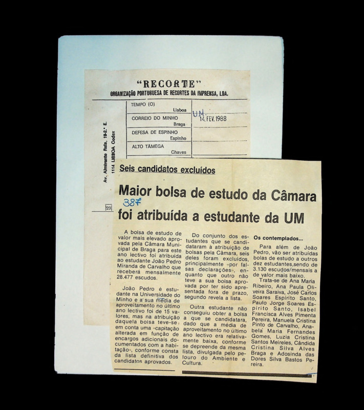  Seis candidatos excluídos: maior bolsa de estudo da Câmara foi atribuída a estudante da UM 