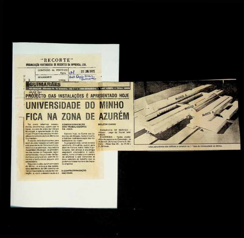  Projecto das instalações é apresentado hoje: Universidade do Minho fica na zona de Azurém 