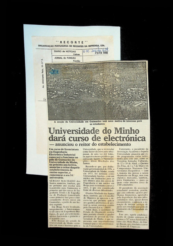  Universidade do Minho dará curso de Electrónica - anunciou o reitor do estabelecimento 