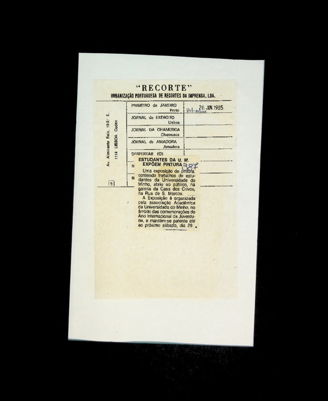  Estudantes da U. M. expõem pintura 