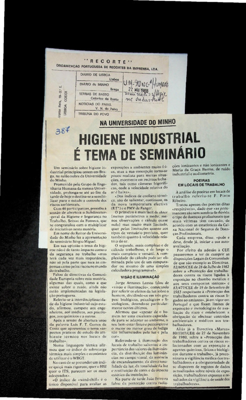  Higiene industrial é tema de seminário 