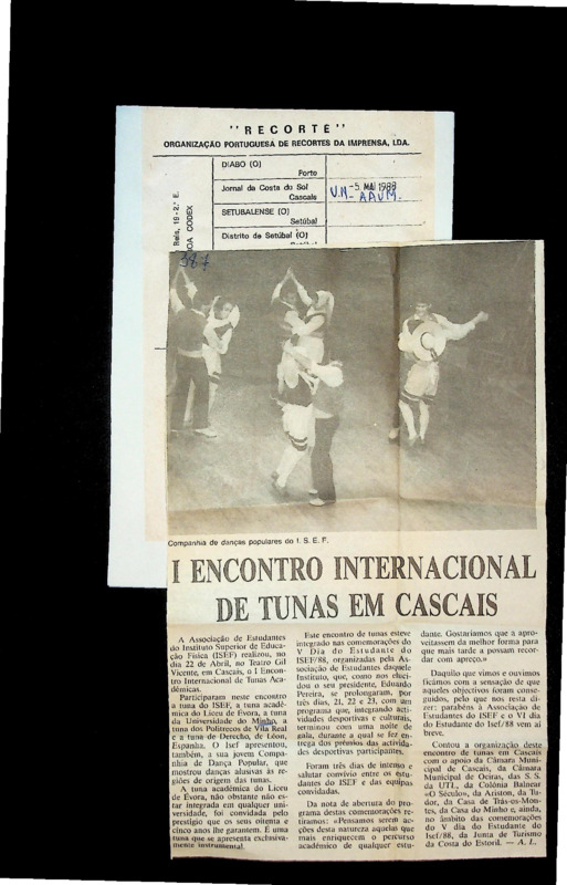  I Encontro internacional de tunas em Cascais 