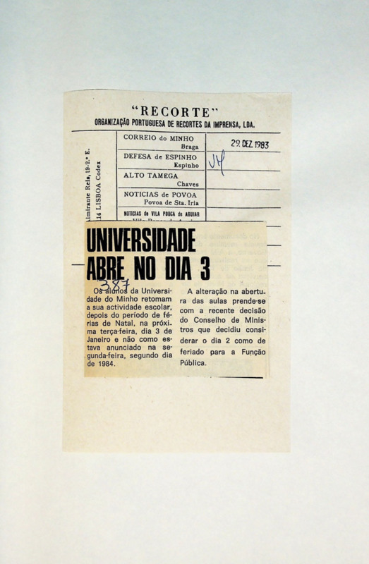  Universidade abre no dia 3 