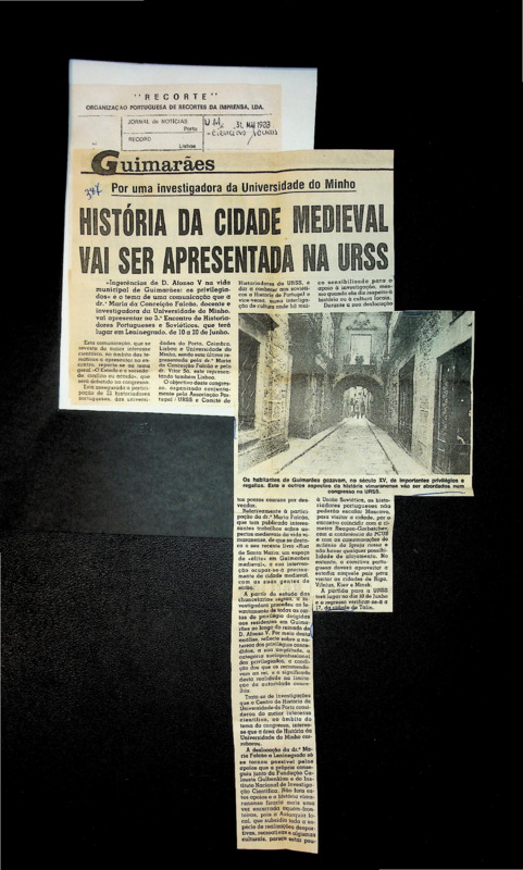  Por uma investigadora da Universidade do Minho: história da cidade medieval vai ser apresentada na URSS 