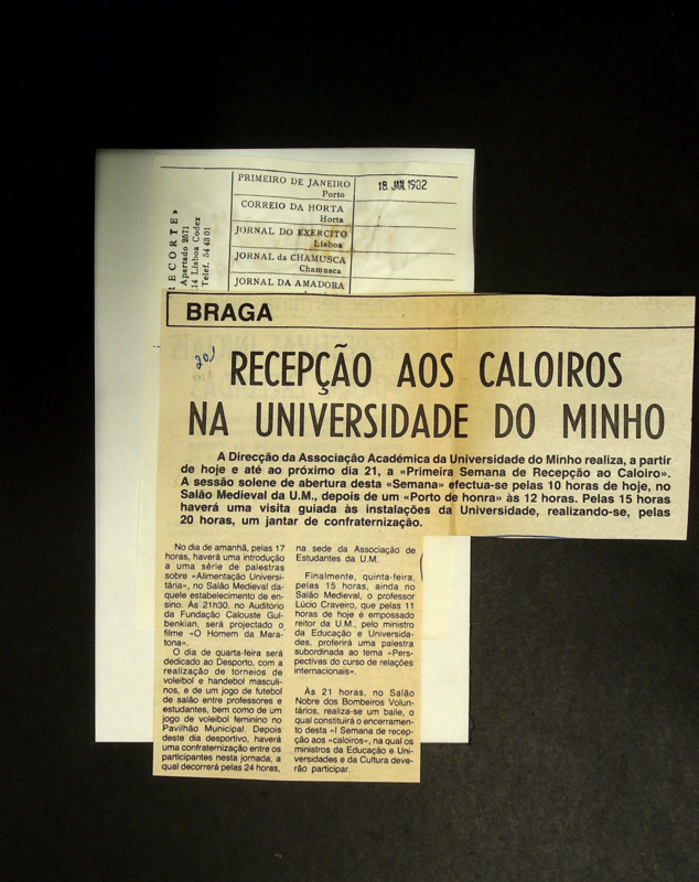  Recepção aos caloiros na Universidade do Minho 