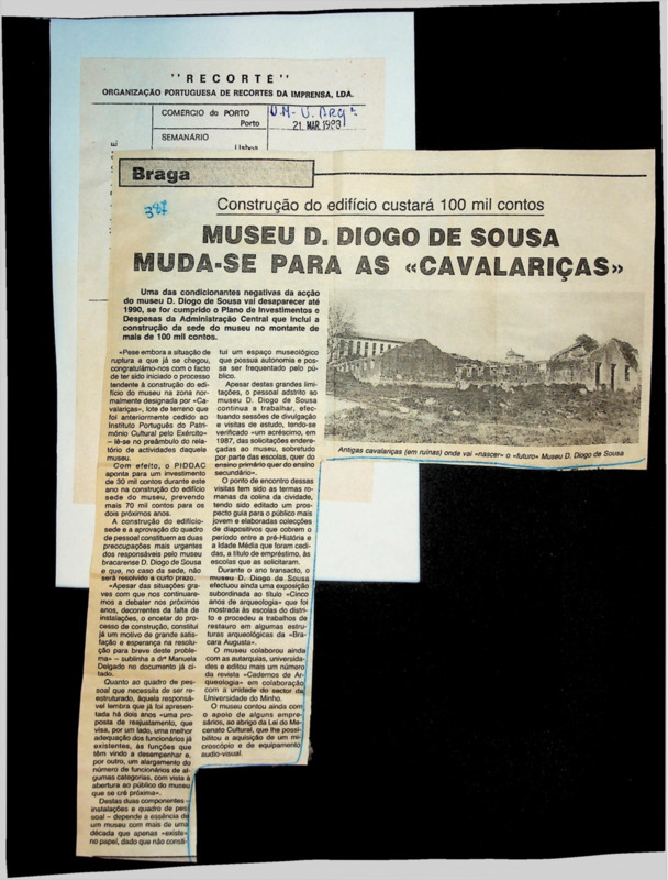  Construção do edifício custará 100 mil contos: Museu D. Diogo de Sousa muda-se para as 