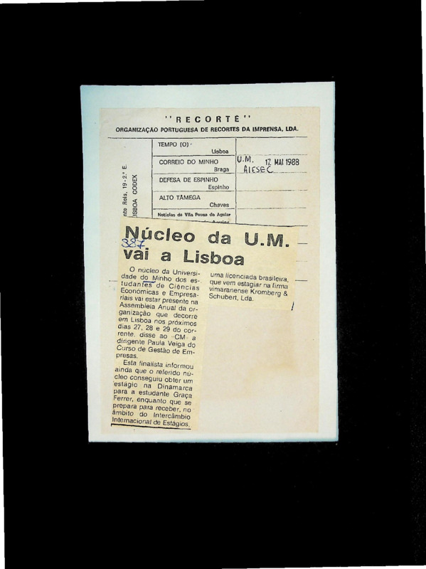 Núcleo da U.M. vai a Lisboa 