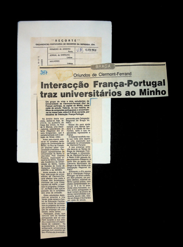 Oriundos de Clermont-Ferrand: interacção França-Portugal traz universitários ao Minho 
