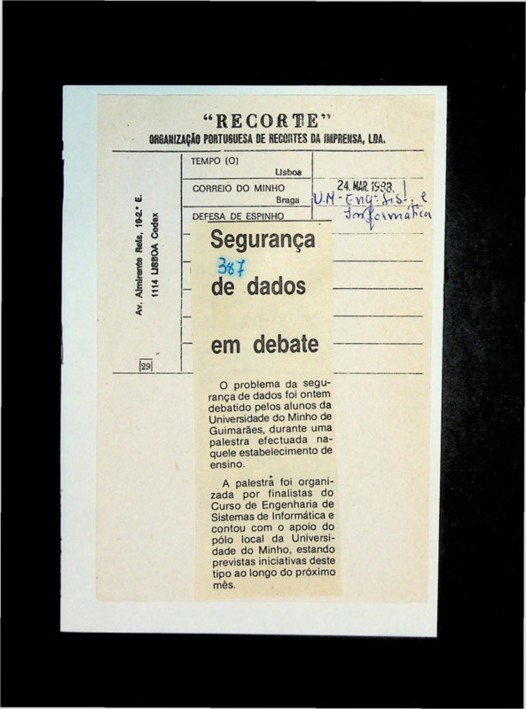  Segurança de dados em debate 