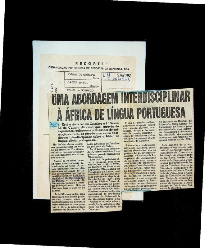  Uma abordagem interdisciplinar à África de Língua Portuguesa 