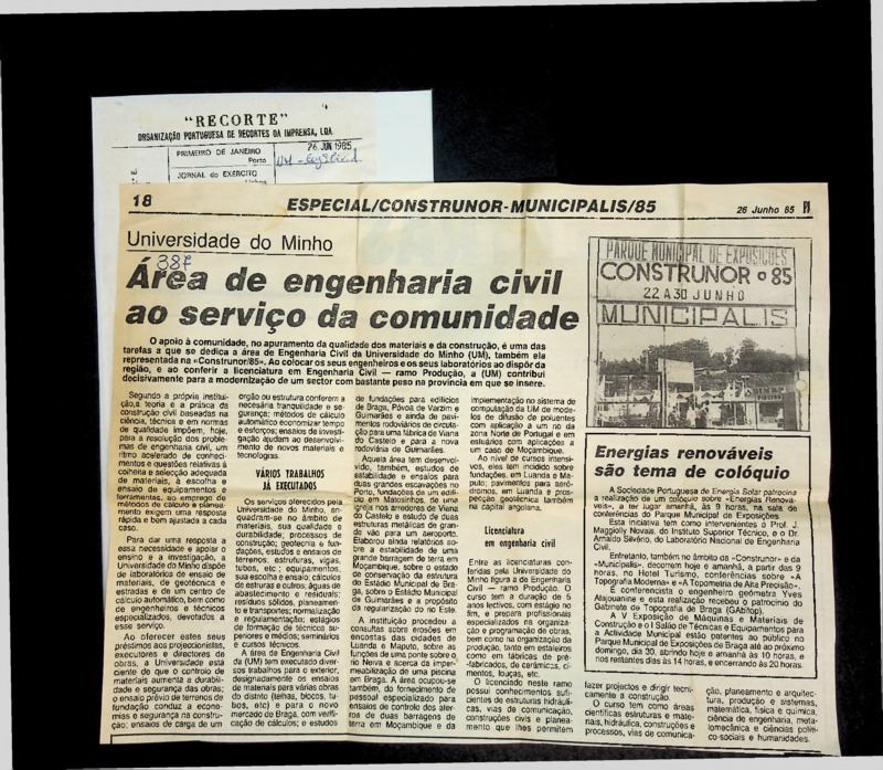  Área de engenharia civil ao serviço da comunidade 