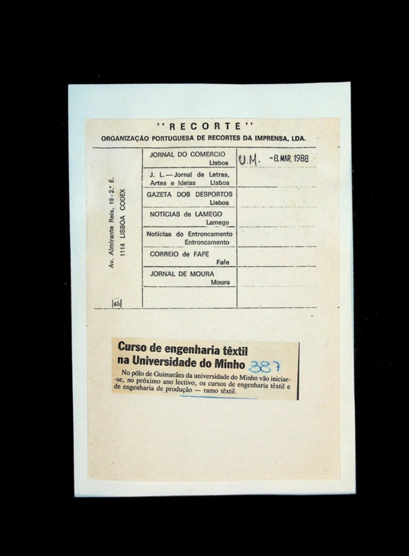  Curso de Engenharia Têxtil na Universidade do Minho 