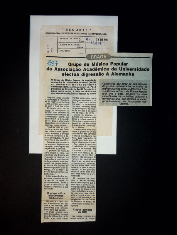  Grupo de música popular da Associação Académica da Universidade efectua digressão à Alemanha 