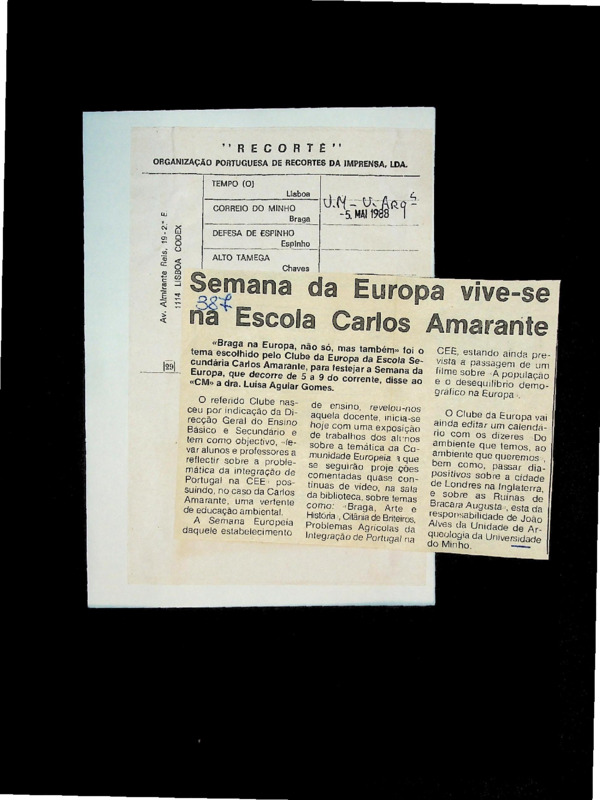  Semana da Europa vive-se na Escola Carlos Amarante 