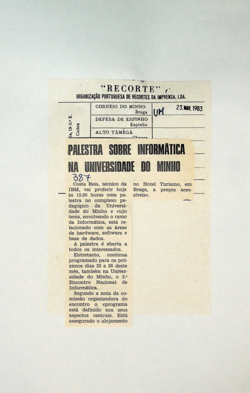  Palestra sobre informática na Universidade do Minho 