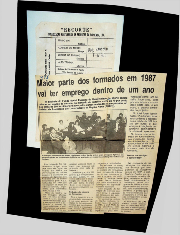  Maior parte dos formandos em 1987 vai ter emprego dentro de um ano 
