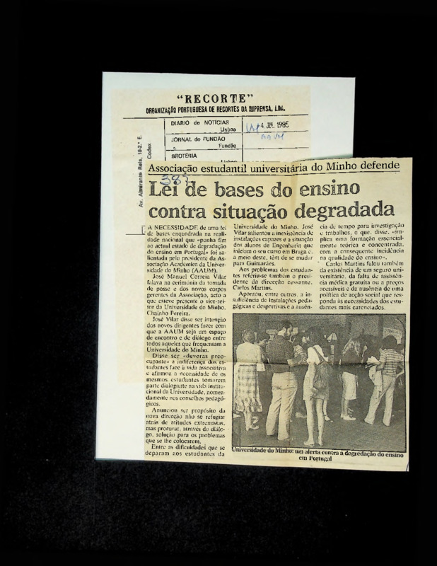  Associação estudantil universitária do Minho defende: lei de bases do ensino contra situação degradada 