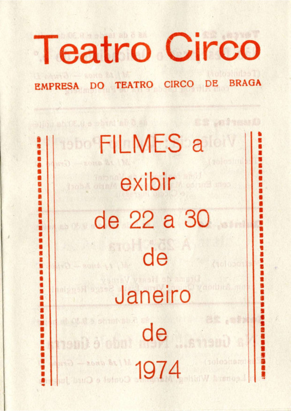  Filmes a exibir de 22 de Janeiro a 30 de Janeiro 