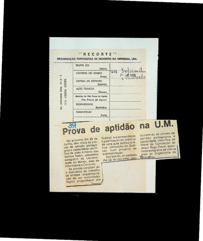  Prova de aptidão na U. M. 