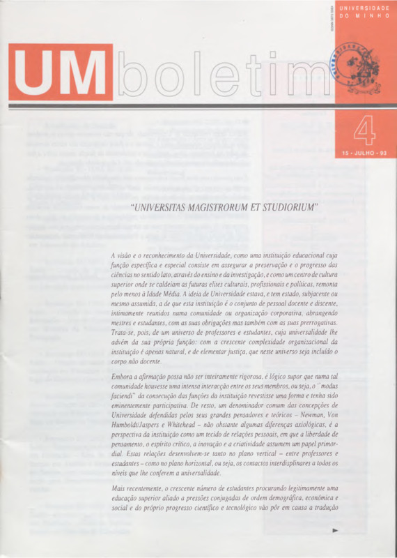  UM Boletim - N.º 4 (Jul. 1993) 