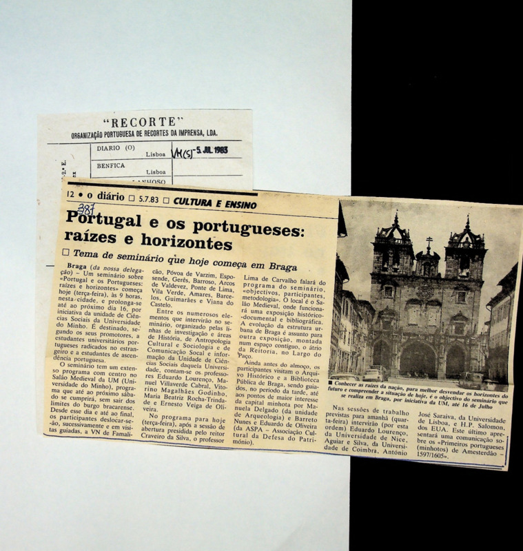  Portugal e os portugueses: raízes e horizontes - Tema de seminário que hoje começa em Braga 