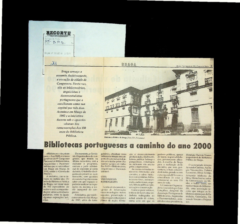  Bibliotecas portuguesas a caminho do ano 2000 
