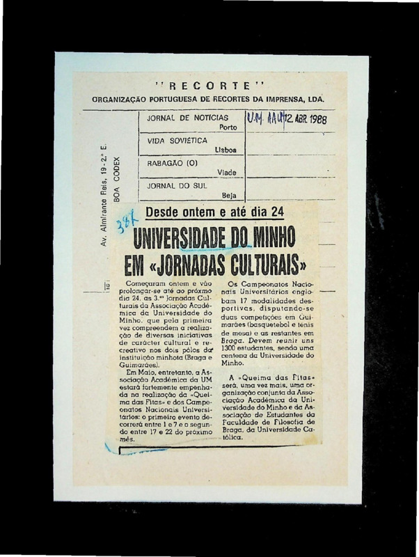  Universidade do Minho em 