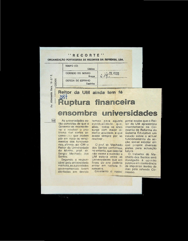  Ruptura financeira ensombra universidades 