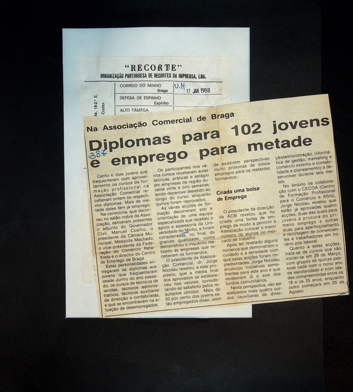  Na Associação Comercial de Braga: Diplomas para 102 jovens e emprego para metade 