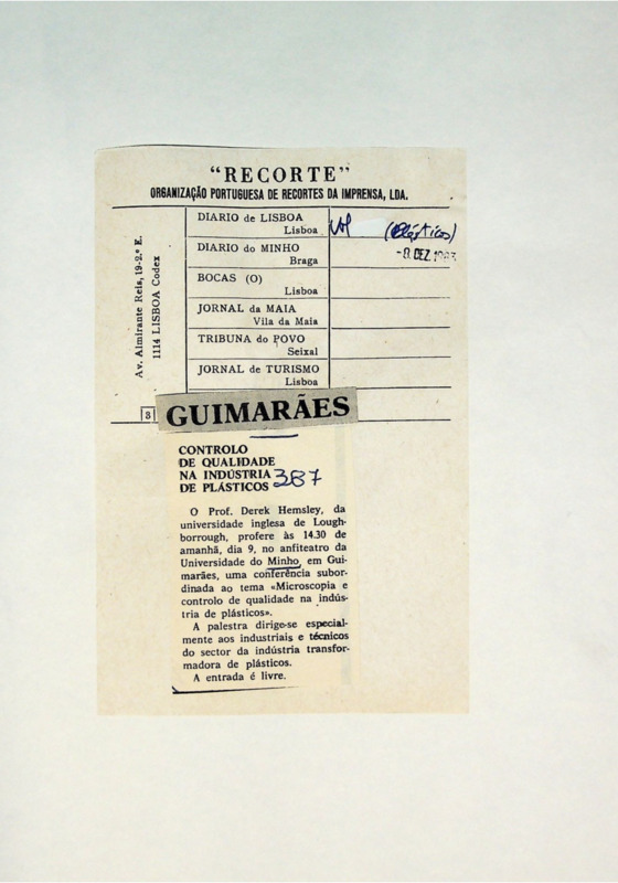  Controlo de qualidade na Indústria de plásticos 