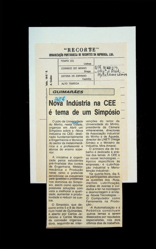  Nova indústria na CEE é tema de um simpósio 