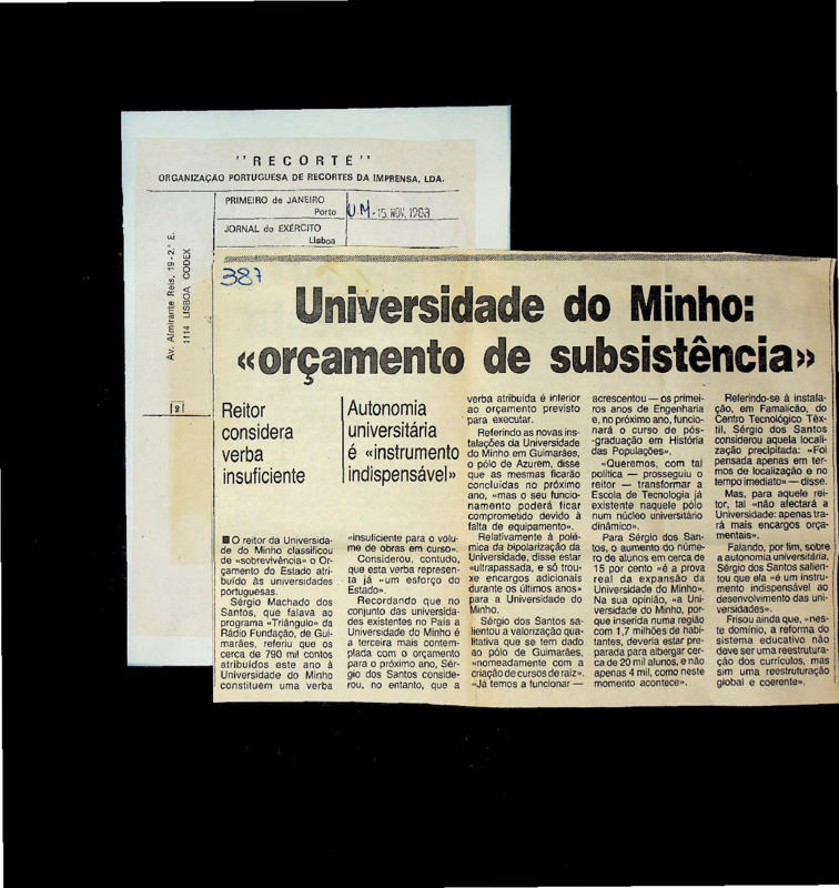  Universidade do Minho: 