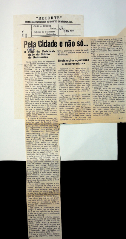  Pela cidade e não só…- O Polo da Universidade do Minho de Guimarães 