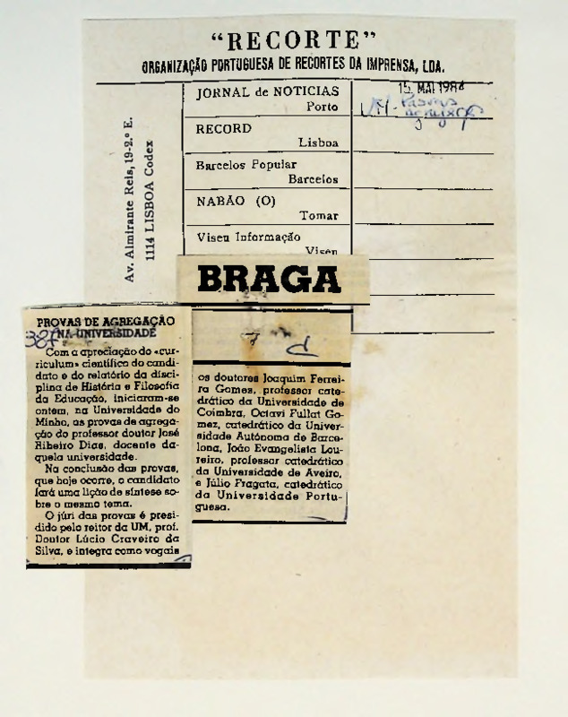  Provas de agregação na Universidade 