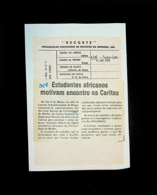  Estudantes africanos motivam encontro na Caritas 