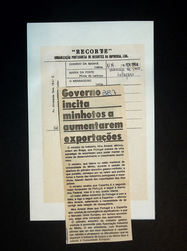  Governo incita minhotos a aumentarem exportações 