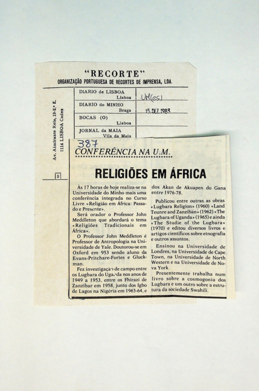  Conferência na UM : religiões em África 