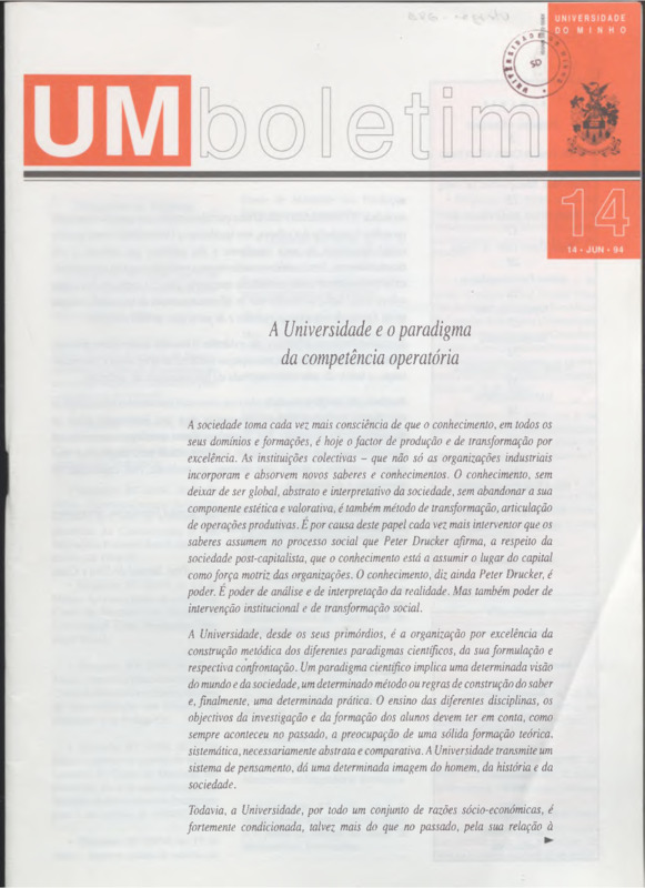  UM Boletim - N.º 14 (Jun. 1994) 