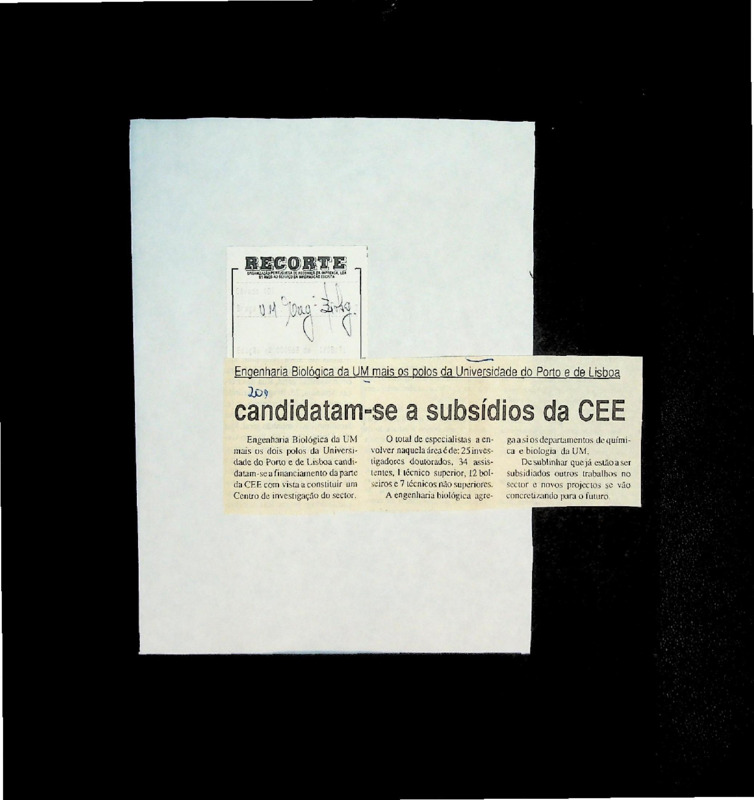  Candidatam-se a subsídios da CEE 
