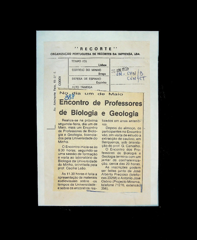  Encontro de professores de Biologia e Geologia 