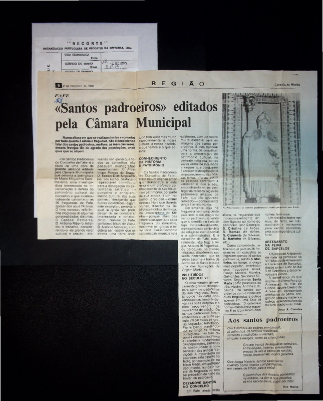  “Santos padroeiros” editados pela Câmara Municipal 