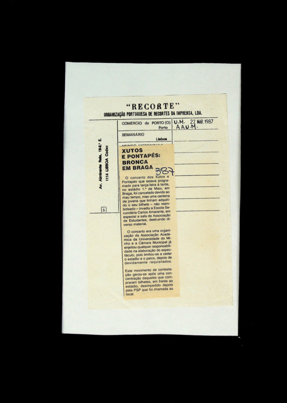  Xutos e Pontapés: bronca em Braga 