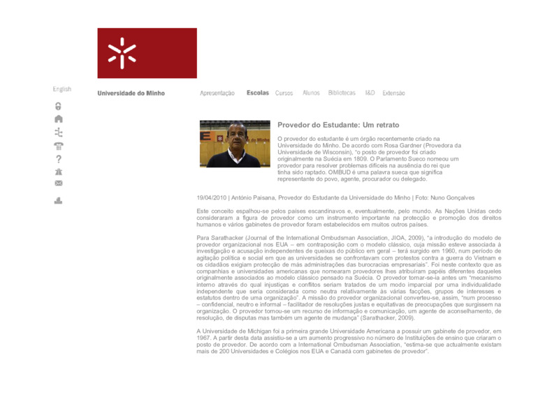  Provedor do Estudante: Um retrato 