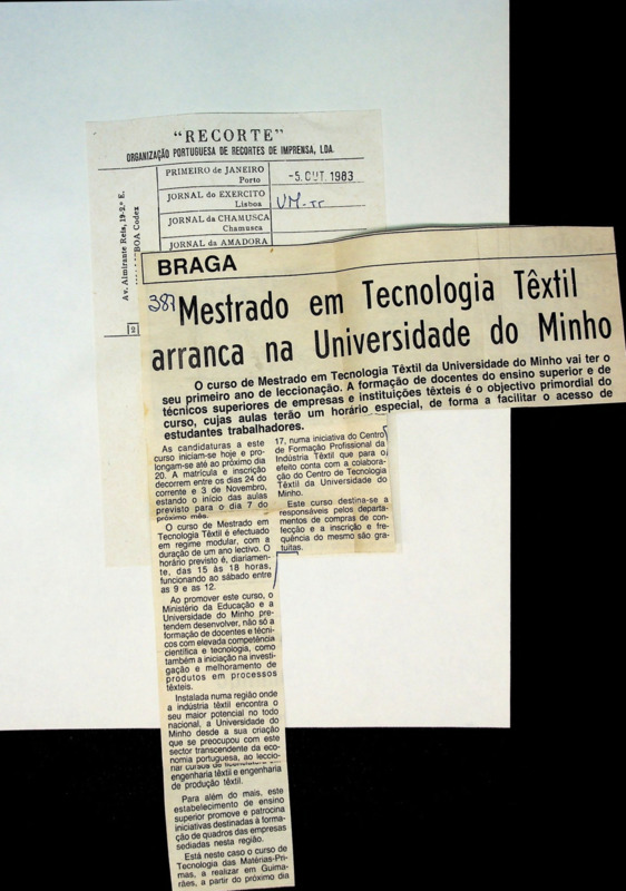  Mestrado em Tecnologia Têxtil arranca na Universidade do Minho 