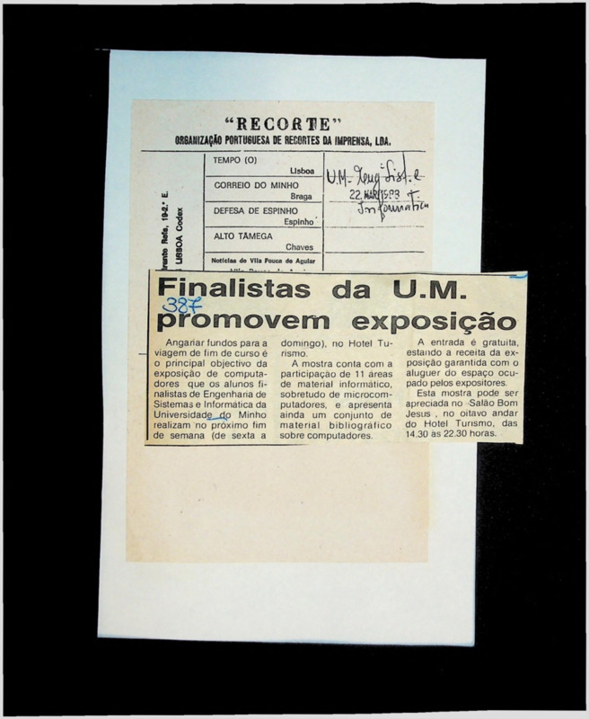  Finalistas da UMinho promovem exposição 