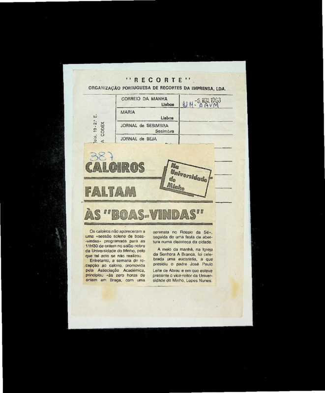  Caloiros faltam às 