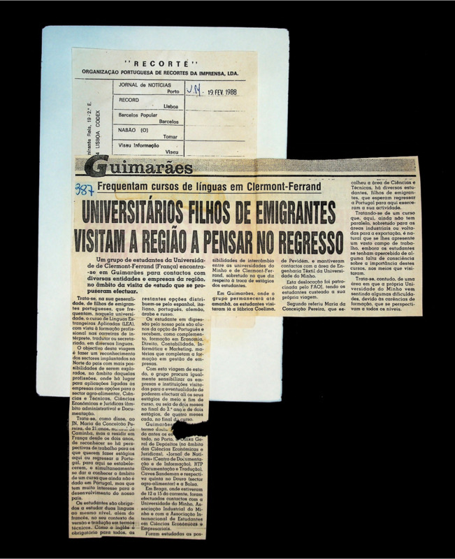  Frequentam cursos de línguas em Clermont-Ferrand: universitários filhos de emigrantes visitam a região a pensar no regresso 