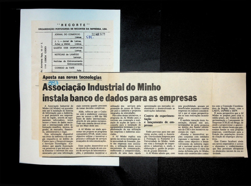  Aposta nas novas tecnologias: Associação Industrial do Minho instala banco de dados para as empresas 