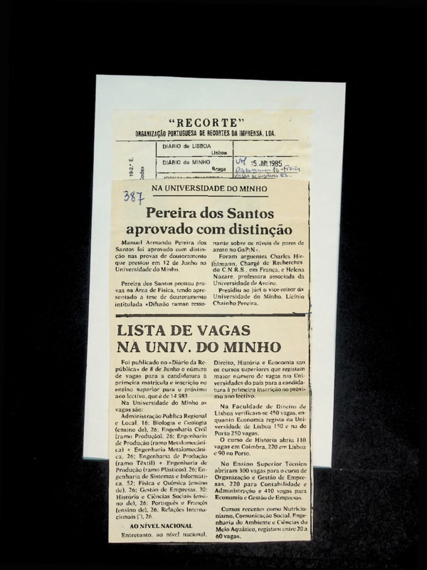  Pereira dos Santos aprovado com distinção 